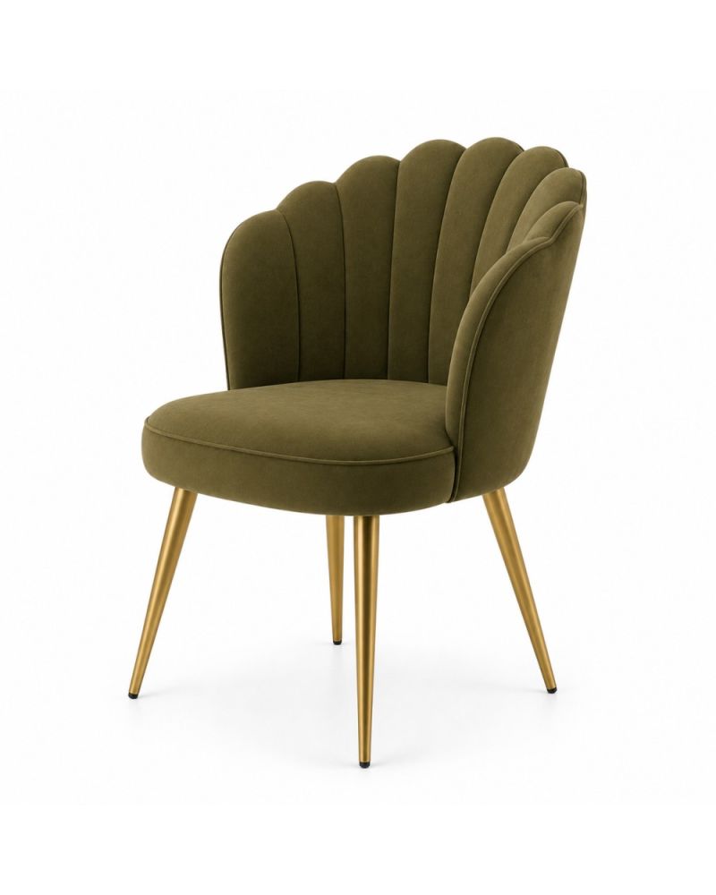 Quattro Home Oriano Kabuk Modern Yemek Sandalyesi Premium Kumaş Metal Ayaklı Sandalye