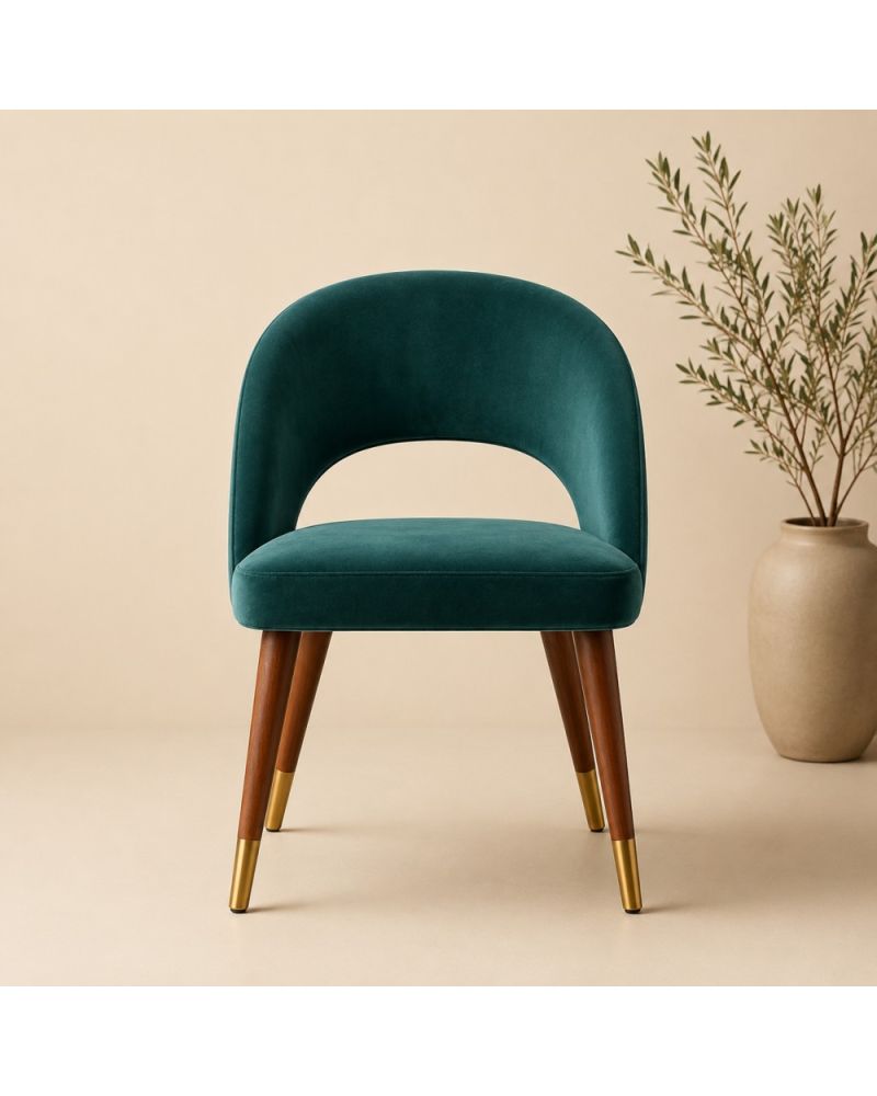 Quattro Home Cuala Sandalye Ahşap Ayaklı Modern Ergonomik Yemek Sandalyesi