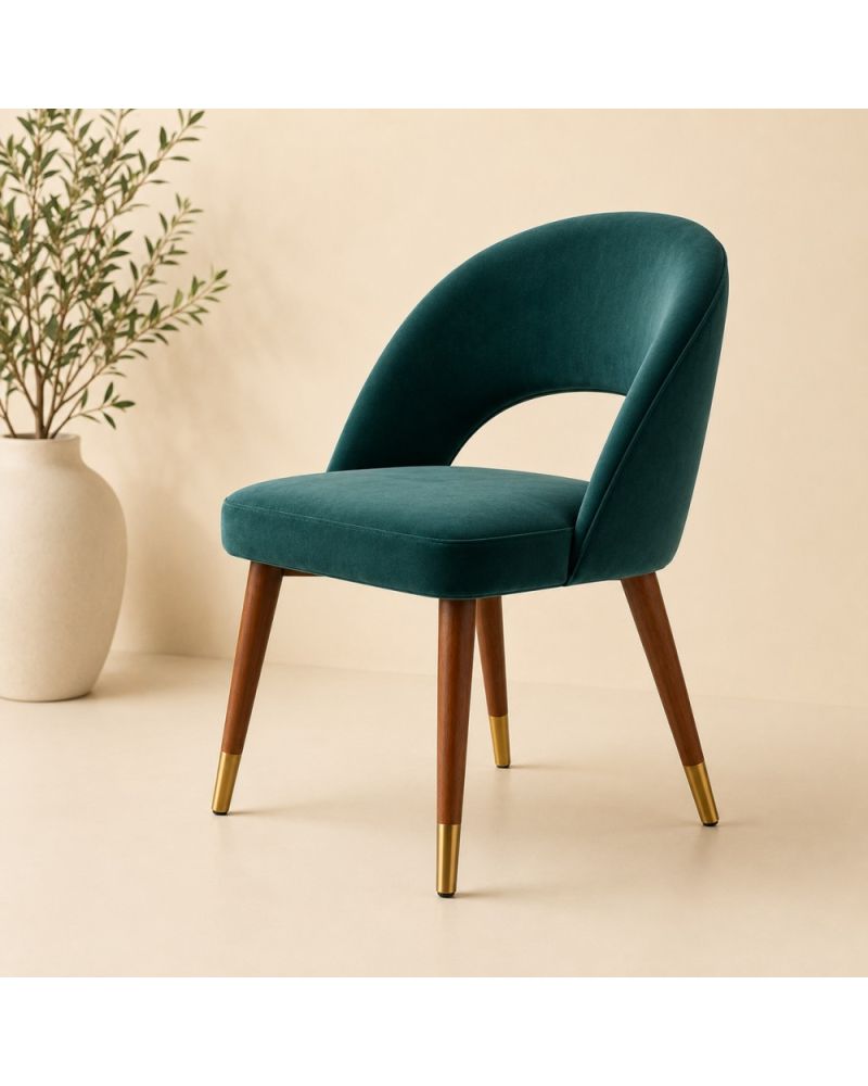 Quattro Home Cuala Sandalye Ahşap Ayaklı Modern Ergonomik Yemek Sandalyesi
