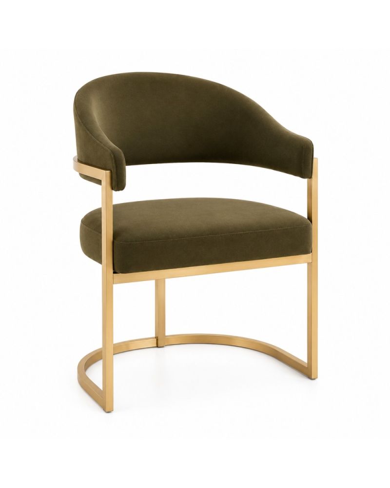 Quattro Home Alaçatı Gold Modern Yemek Sandalyesi Metal Ayaklı Ergonomik Sandalye