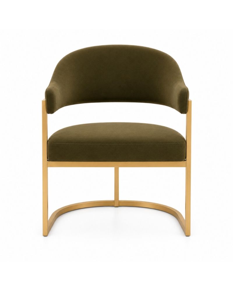 Quattro Home Alaçatı Gold Modern Yemek Sandalyesi Metal Ayaklı Ergonomik Sandalye